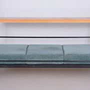 Canapé Bauhaus marron et bleu, Tchéquie, années 1930