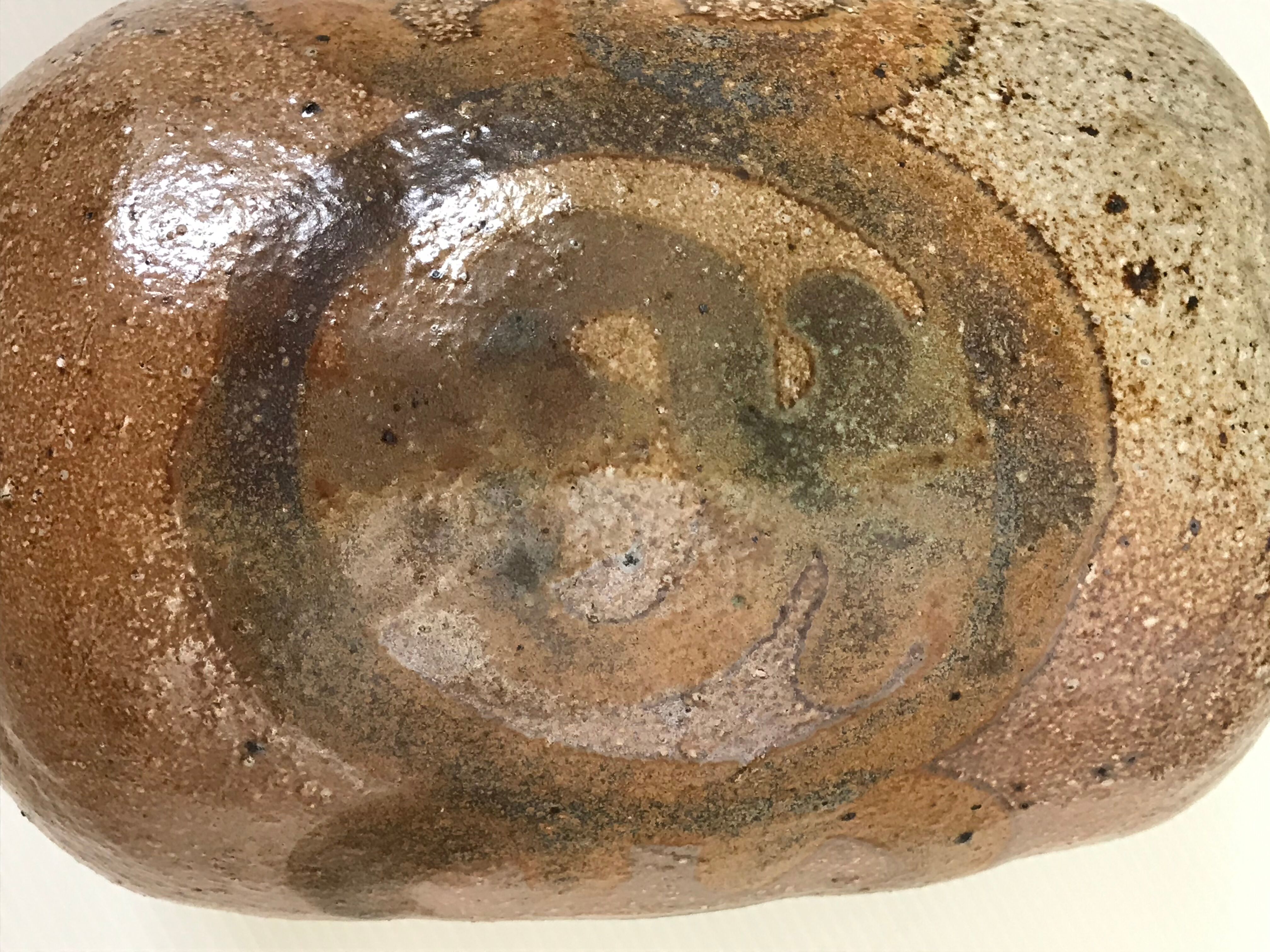 Glazed sandstone vase