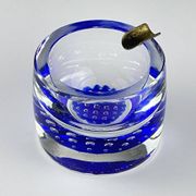 Blue Murano glass ashtray, Italy, 1970s