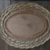 Rattan oval mirror 43x55cm