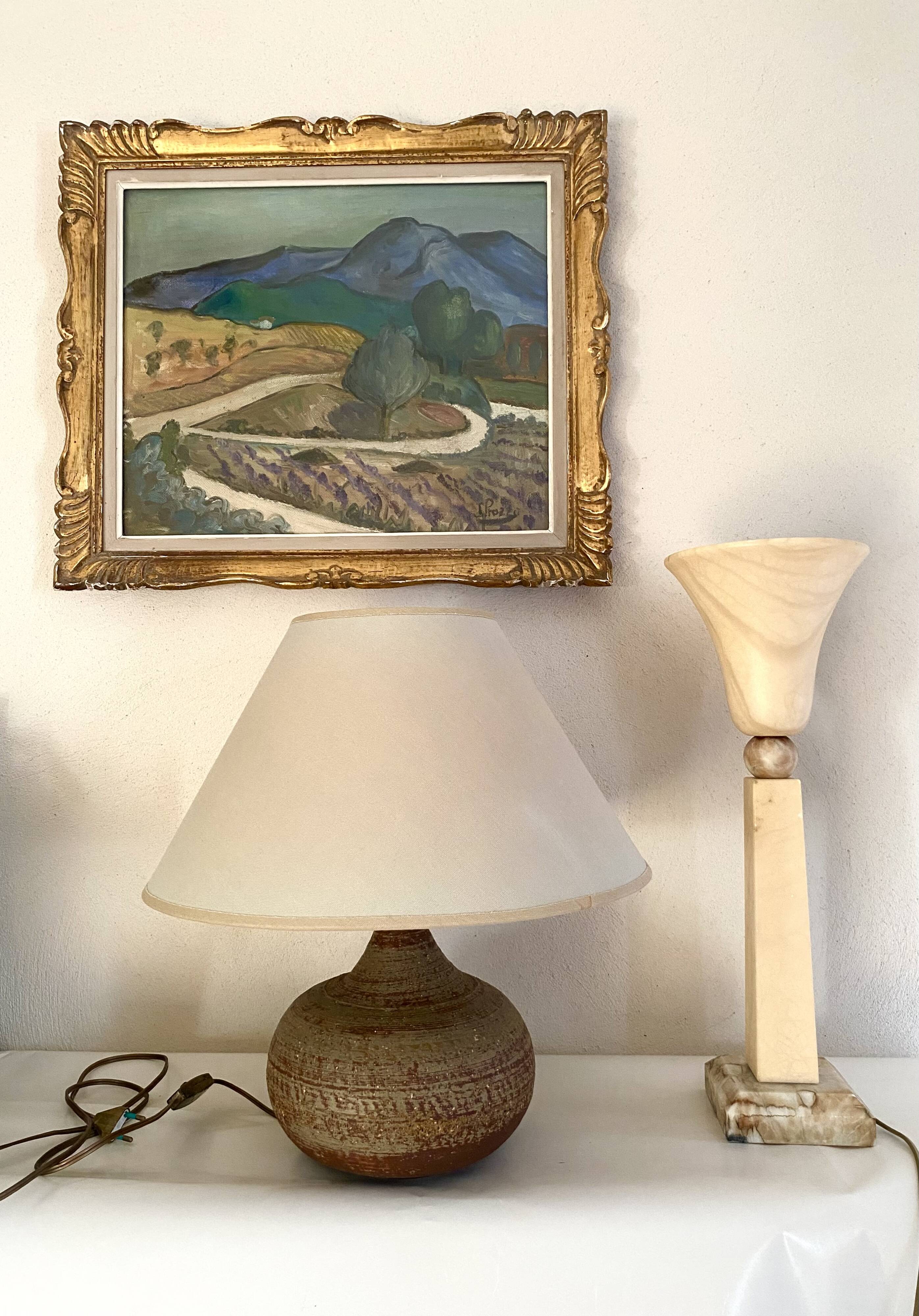 Provence oil from the 1950s under glass