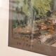 Enhanced Lithographic Engraving Path Under Wood Forest Tree Landscape Gilded