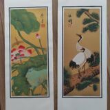 Lot de deux estampes japonaises sur papier