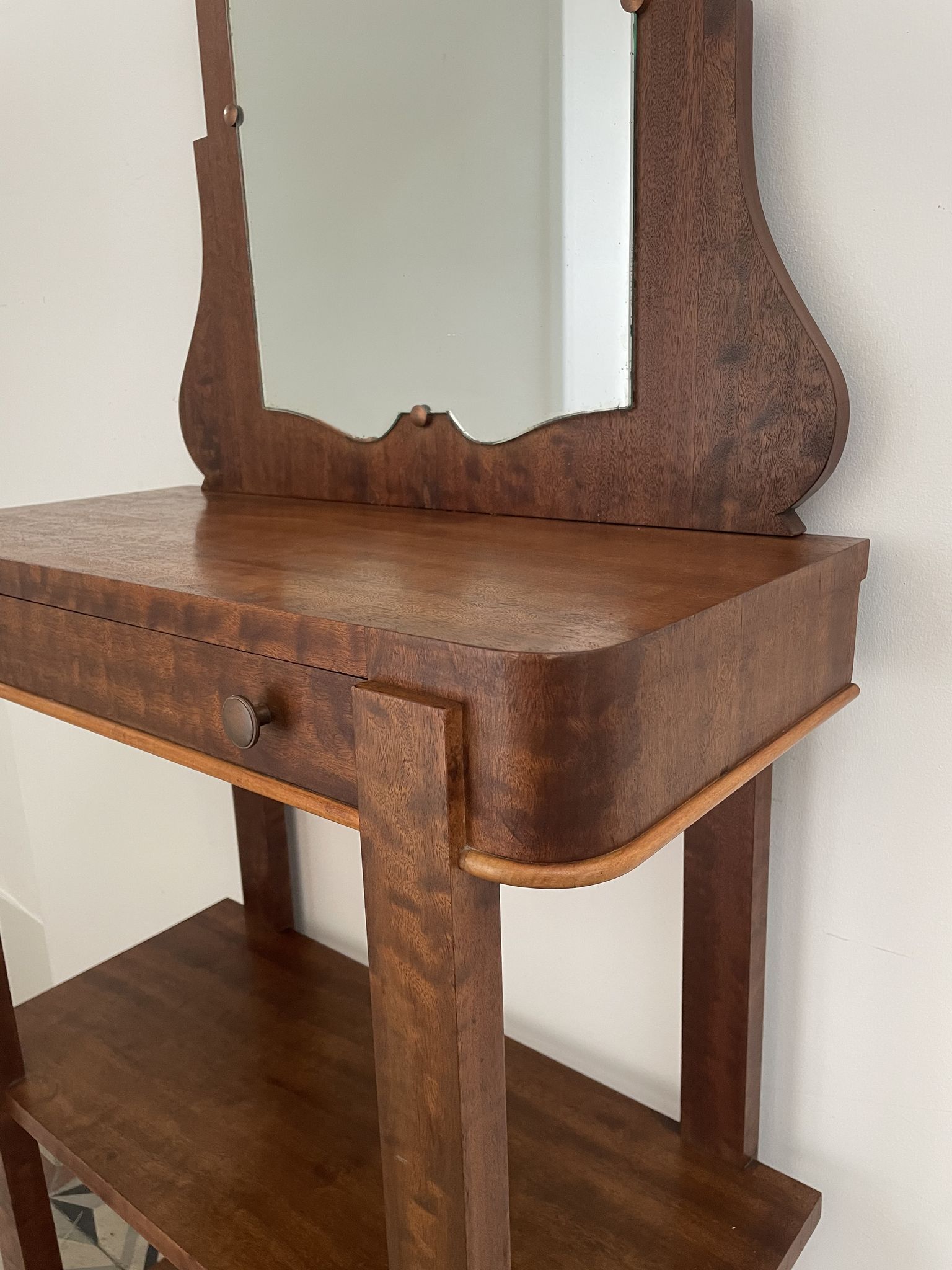 Console et son miroir vers 1930