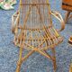 Vintage dining room attributed to Audoux and Minet in bamboo and rattan