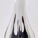 White and Purple Hand Blown Sommerso Glass Vase by Fratelli Toso, Italy