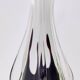 Vase en verre Sommerso soufflé à la main blanc et violet par Fratelli Toso, Italie