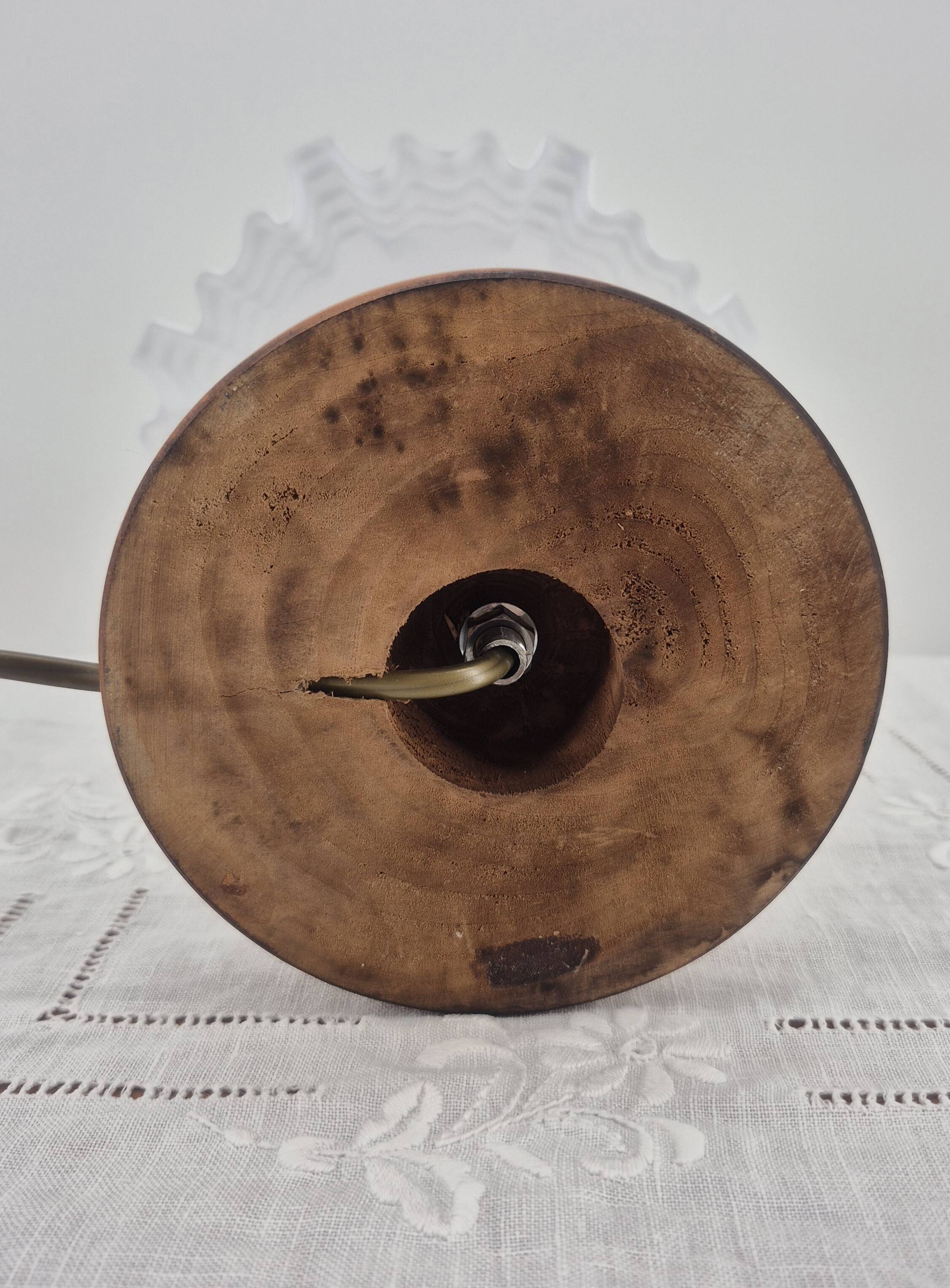 Lampe à poser vintage abat jour tulipe