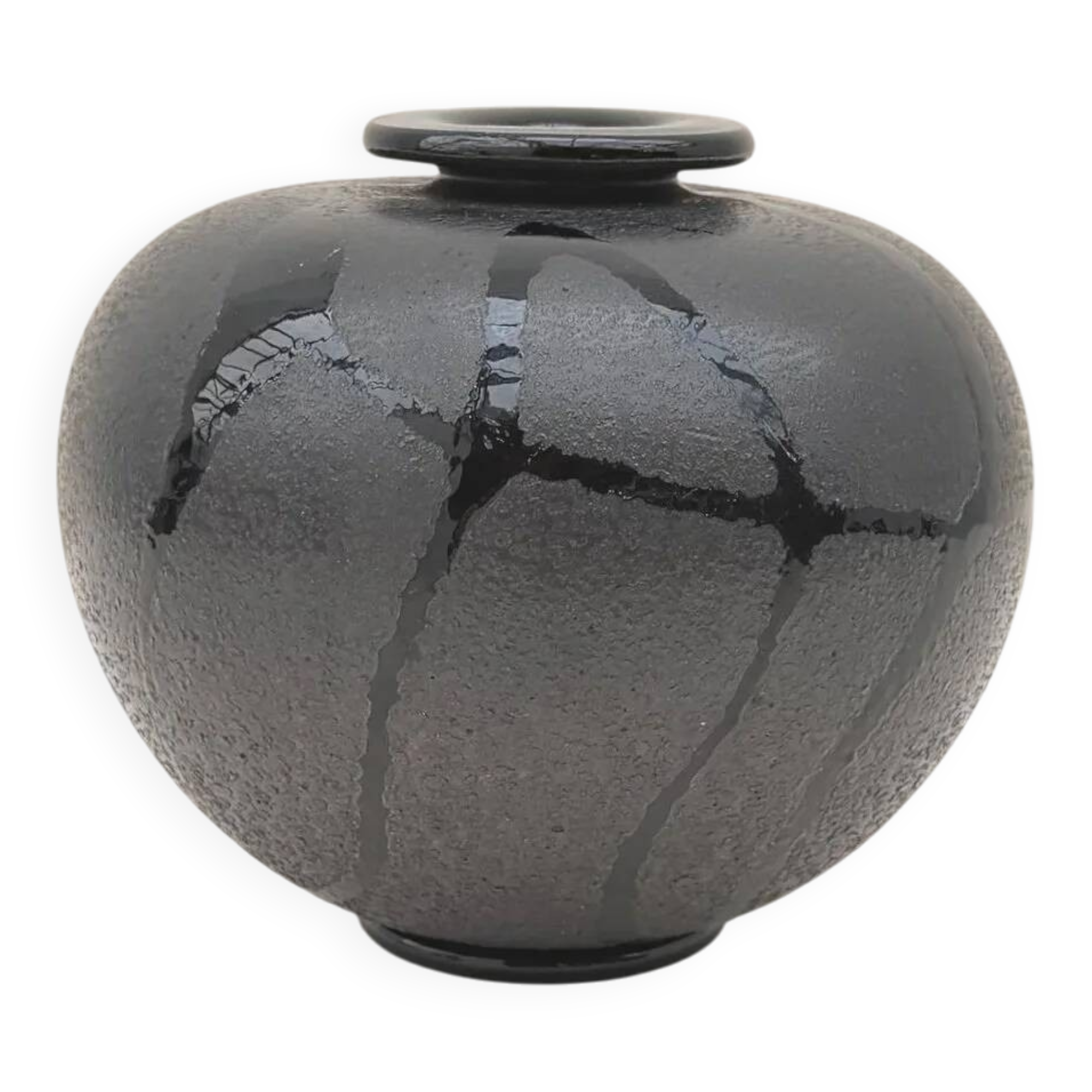Glass vase by Robert Pierini, France 1980