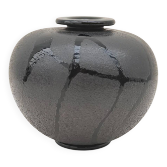 Glass vase by Robert Pierini, France 1980