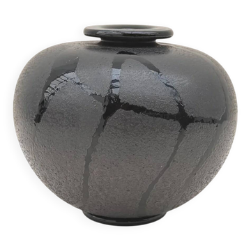 Glass vase by Robert Pierini, France 1980
