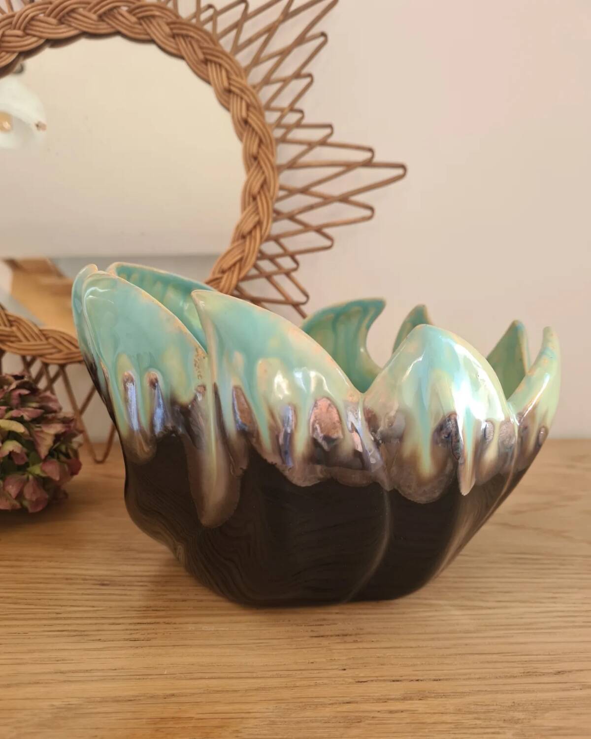 Flame ceramic planter