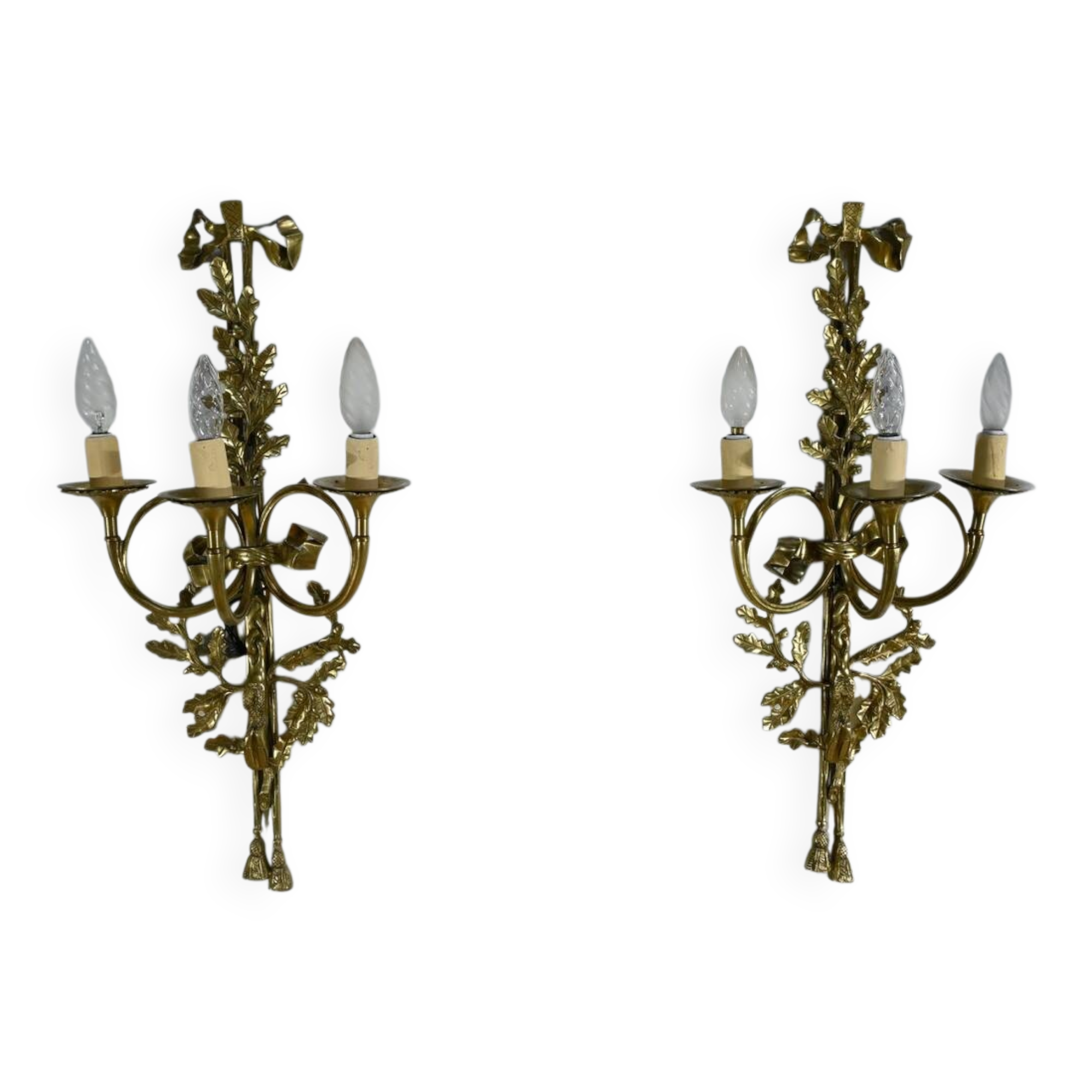 Bronze Wall Sconces, after C. Galle, Napoleon III period – Mid