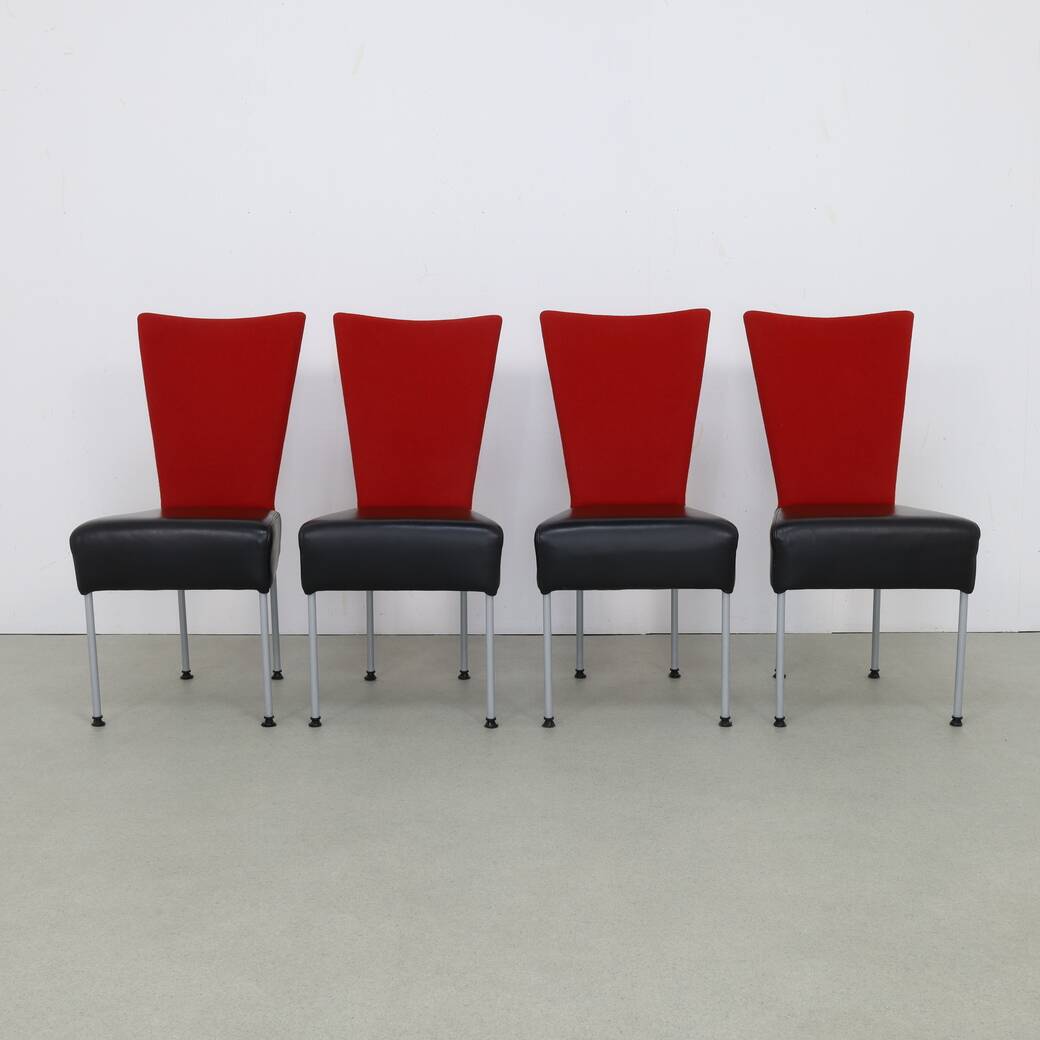 4x Postmodern Dining Chair in two tone, 1980s