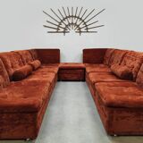 Vintage modular element sofa 'Havanna rust'