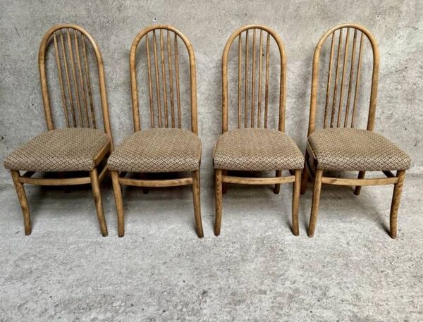 Série Lot de 4 chaises Baumann Eden Vintage assise tissu
