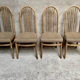 Series Set of 4 Baumann Eden Vintage chairs with fabric seat