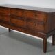 Antique French Oak Apothecary / Filing Cabinet Folding Doors, Early 20th Ce