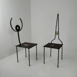 Pair of chairs by Jean-Jacques Argueyrolles