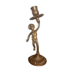 bougeoir ancien en bronze