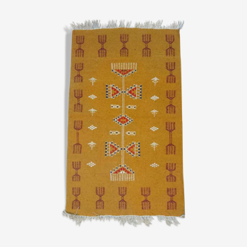 Yellow in 105x65cm wool Kilim rug