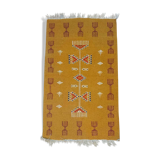 Yellow in 105x65cm wool Kilim rug