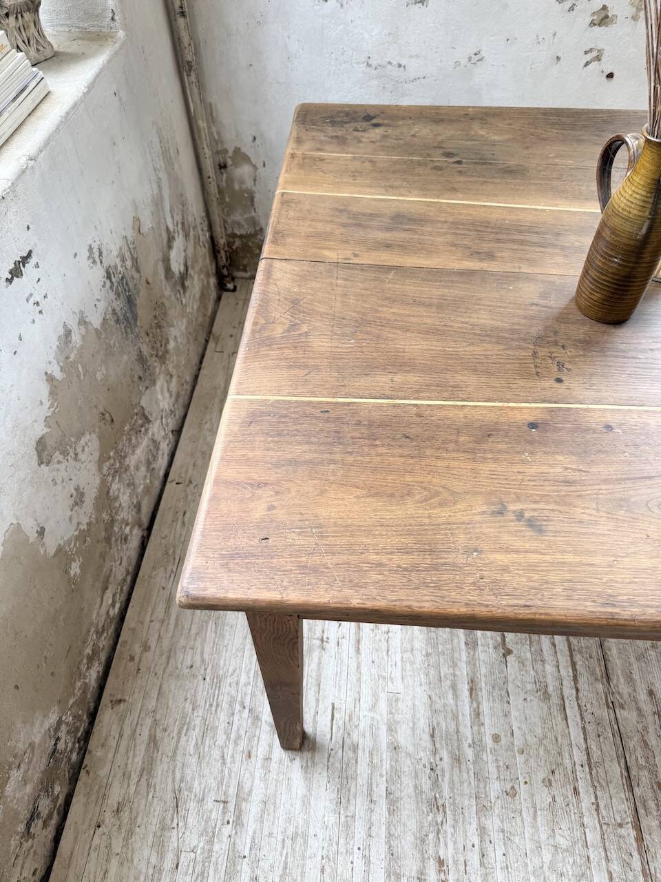 Large “square” oak farmhouse table 1950