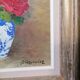 Flower bouquet painting Signed J Grundler