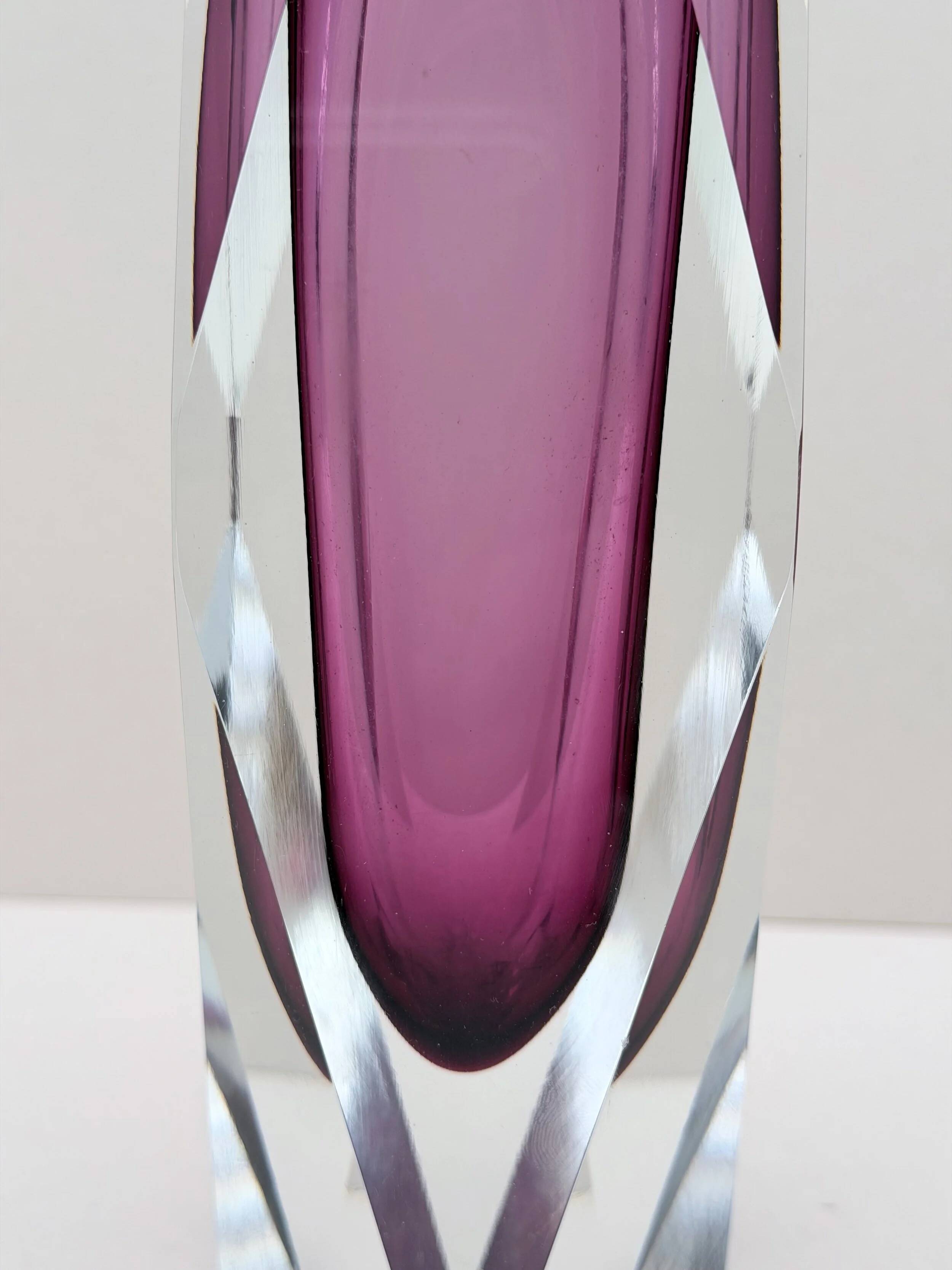 Sommerso vase - Murano blown glass, Italy 1970