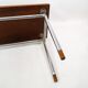 Coffee table in teak and legs in metal, designed by Hans J. Wegner, 1960s