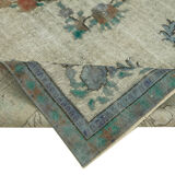 Handmade contemporary oriental 1970s 161 cm x 291 cm blue carpet