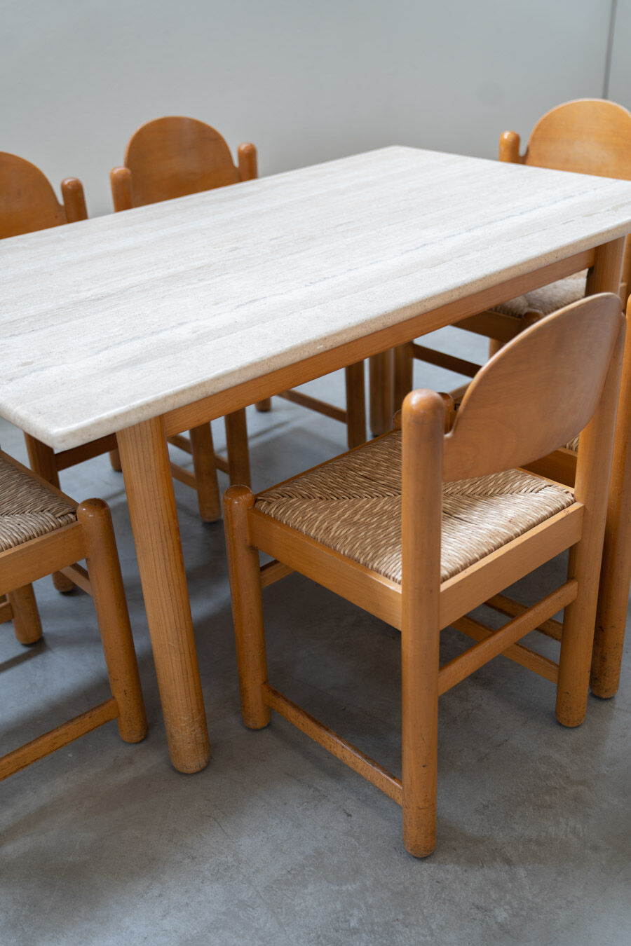 Table vintage Hank Lowenstein Padua et 6 chaises, des années 70