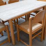 Table vintage Hank Lowenstein Padua et 6 chaises, des années 70