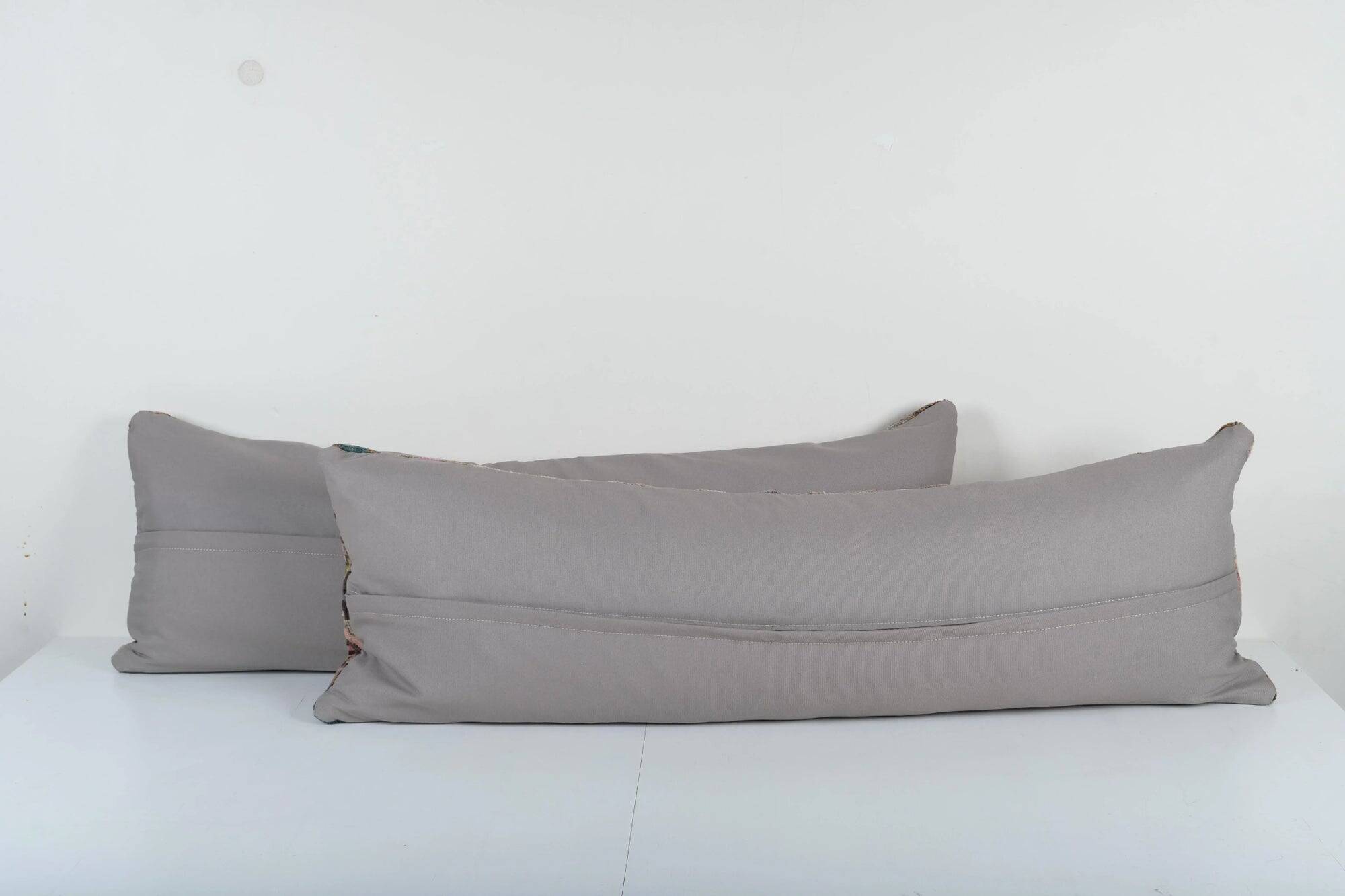 Set of 2 vintage Turkish cushion covers 38x114 cm