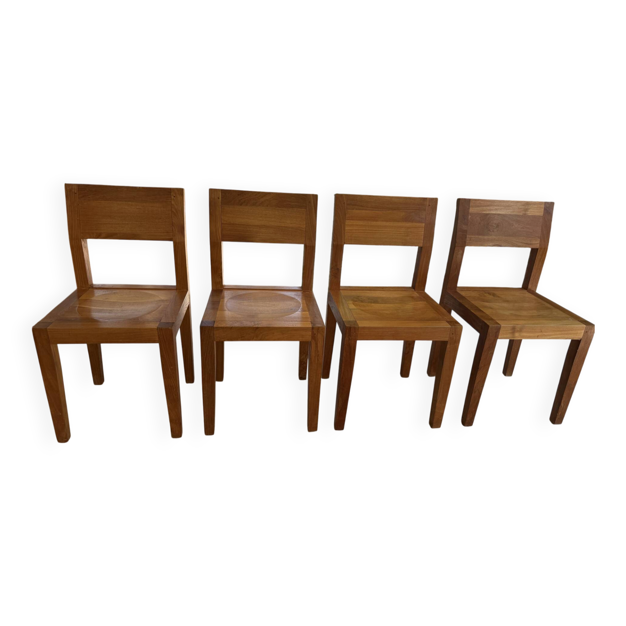Set of 4 Ethnicraft teak chairs