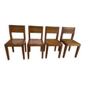 Set of 4 Ethnicraft teak chairs
