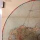 Mappemonde carte ancienne hémisphère nord des lignes aériennes