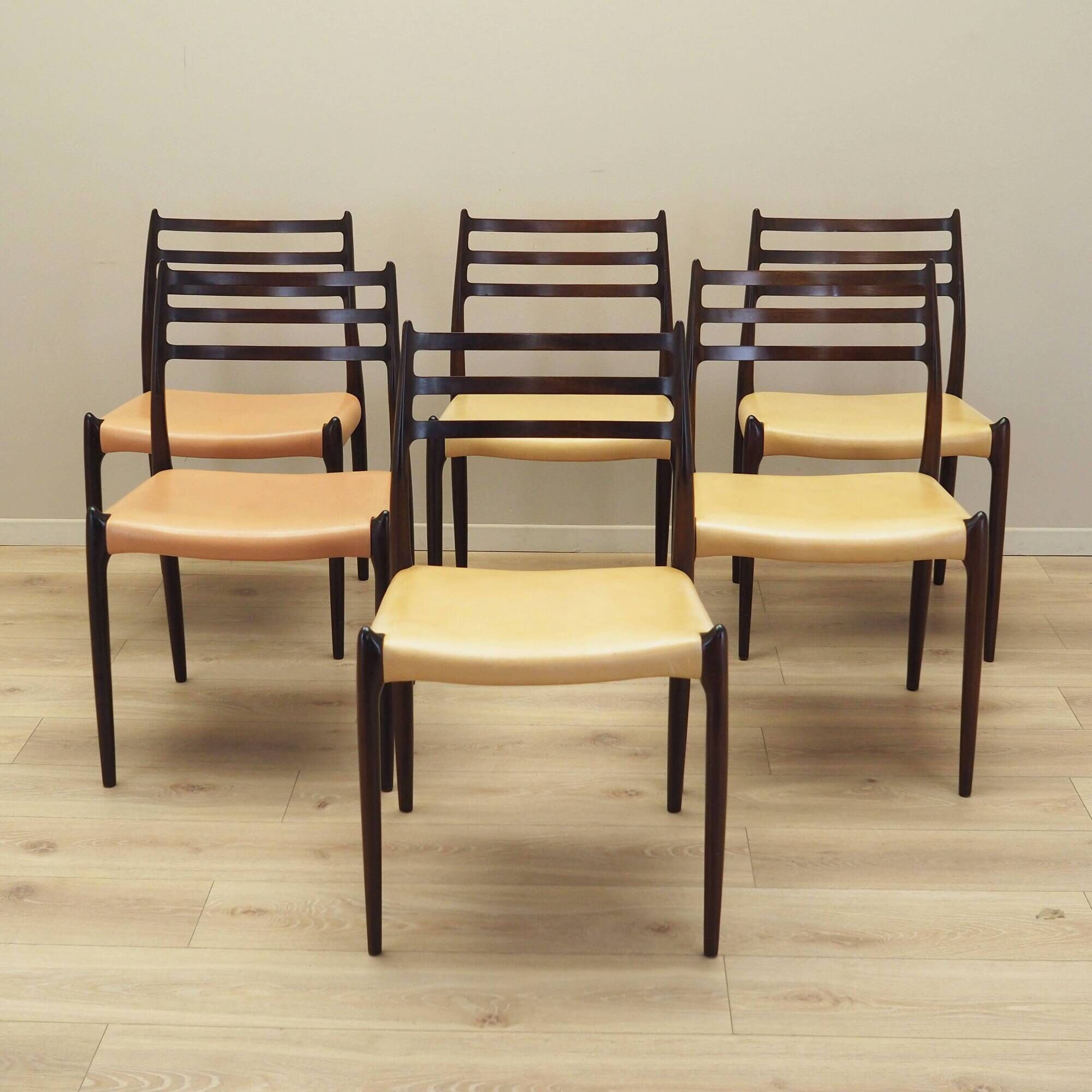 Set of six mahogany chairs, Danish design, 1960s, designer: Niels Otto Møll