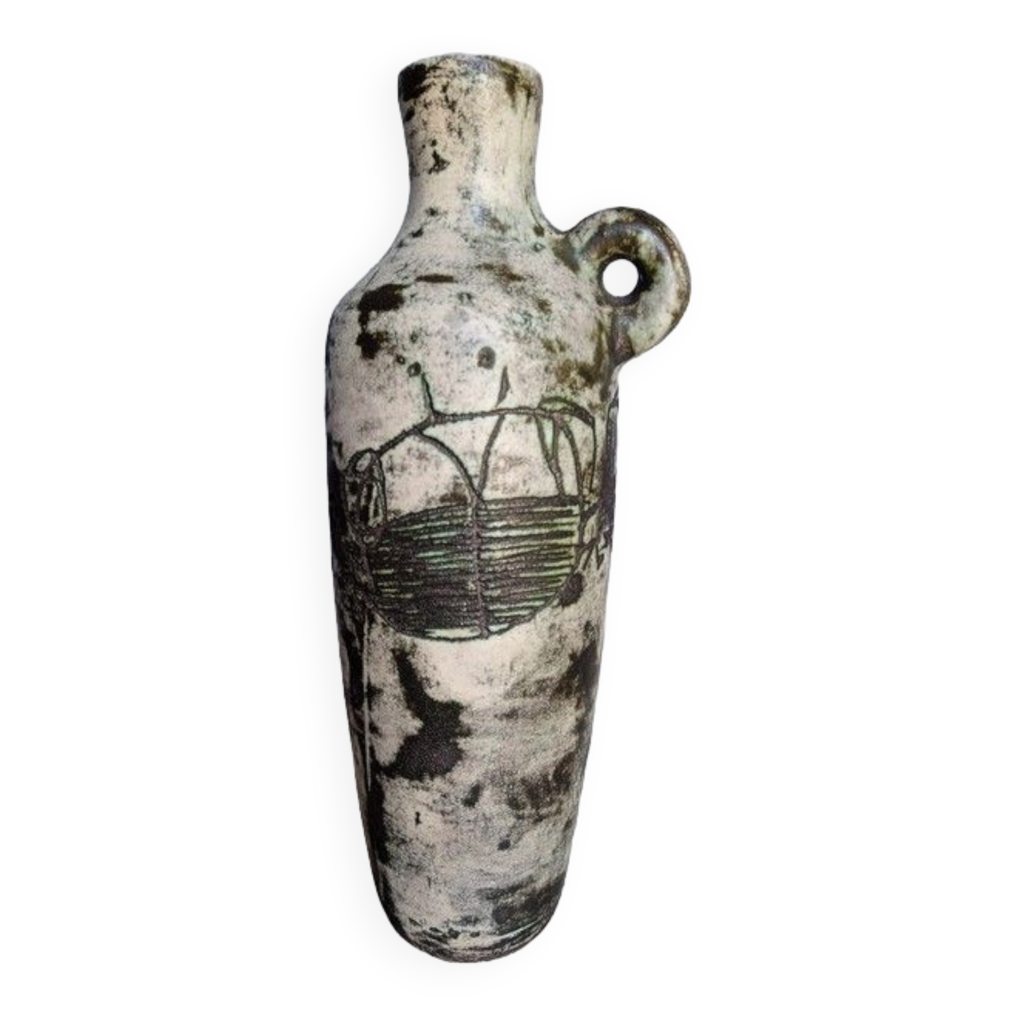 Vase 21cm ceramic by Jacques Blin 1950s