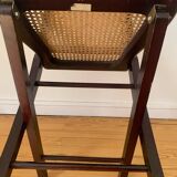 Pair of folding cane chairs