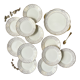 Villeroy & Boch dessert service in white porcelain golden flowers