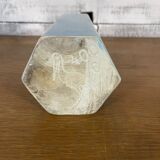 Blue glazed stoneware bottle