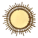 Authentic vintage bamboo mirror