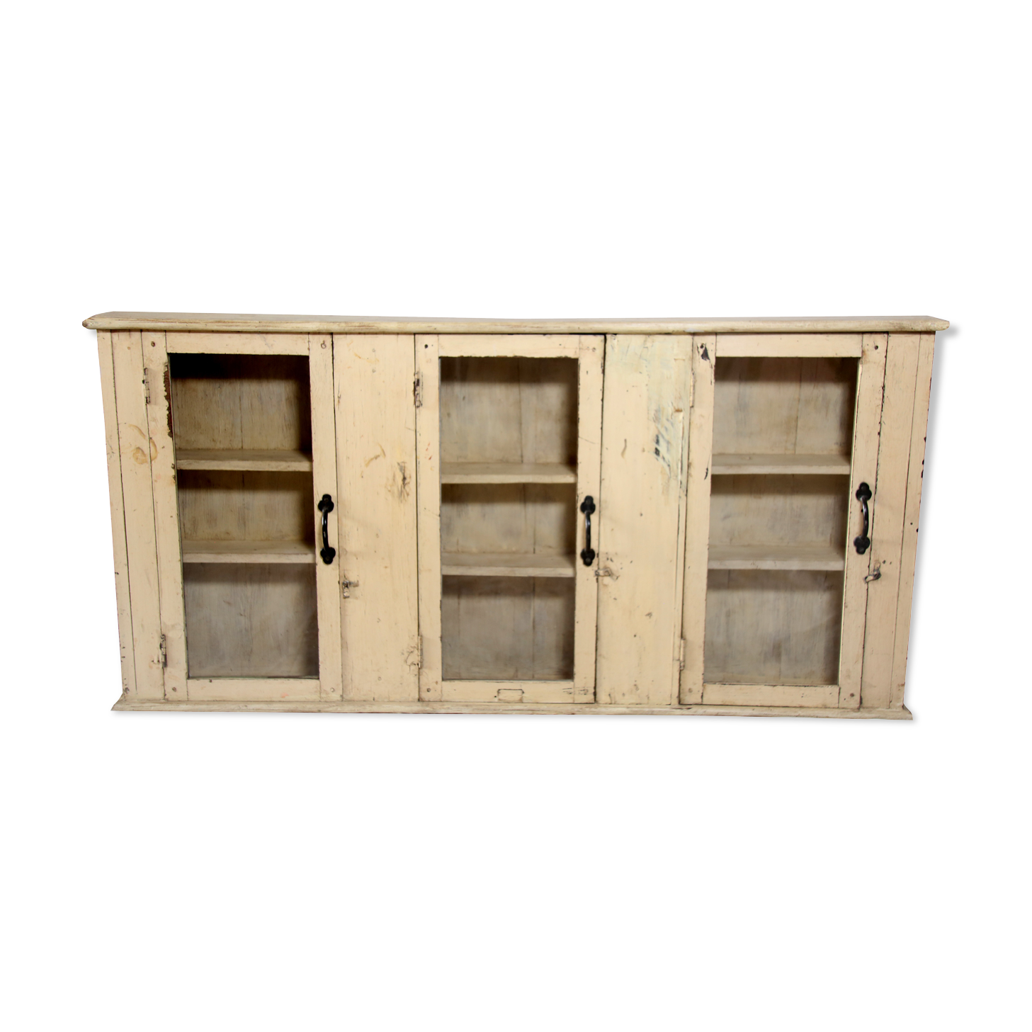 Burmese teak wall display case