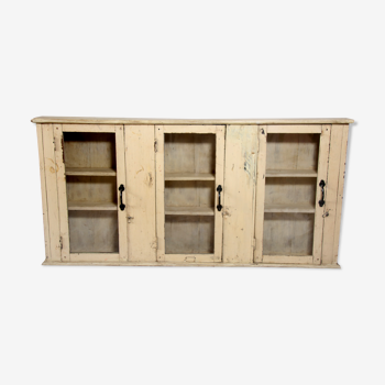 Burmese teak wall display case