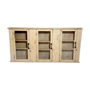 Vitrine murale en teck birman