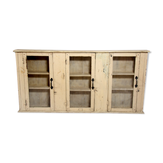 Burmese teak wall display case