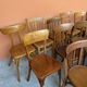 Set of 30 mismatched bistro chairs French Restaurant curved wood