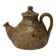 Vintage glazed ceramic sculptural teapot from the 1970s.