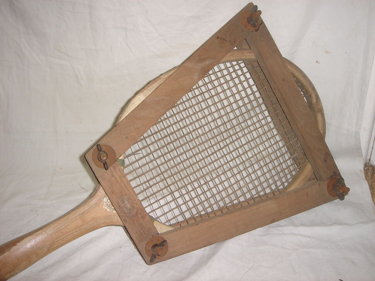 Old AA Tunmer & co. wooden tennis racket